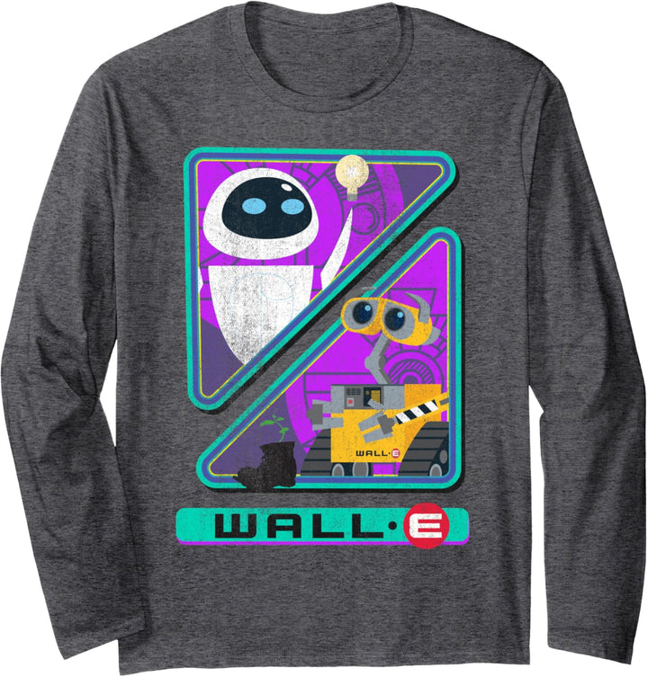 Disney Pixar Wall-E And Eve Triangle Panel Portraits Langarmshirt