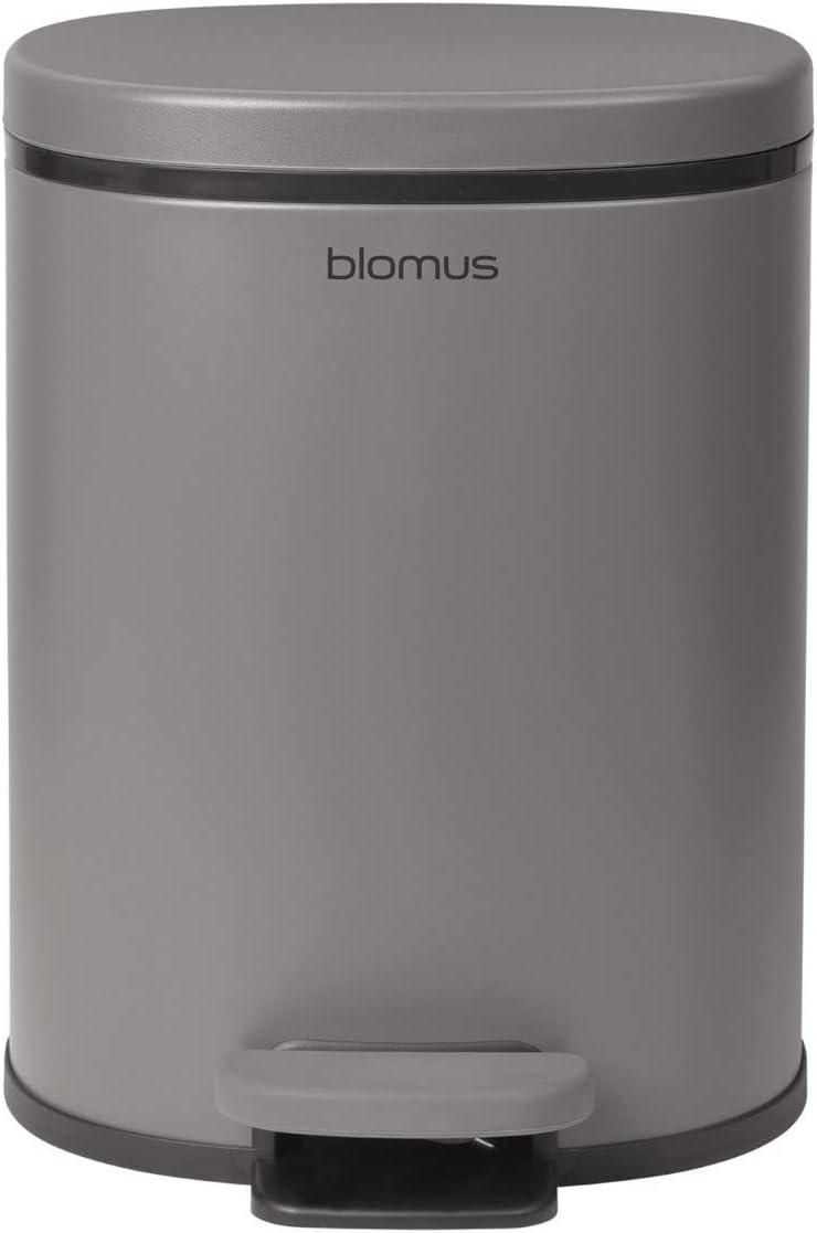 blomus -PARA- Treteimer aus pulverbeschichtetem Stahl, Satellite, 5L Fassungsvermögen, Smart-Close-S