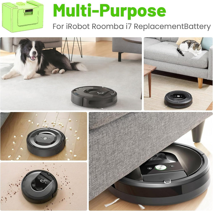 LabTEC 14.4V 4000mAh Ersatzakku für Roomba i7, Li-Ion Akku für iRobot Roomba E5 7150 7550 3150 3550