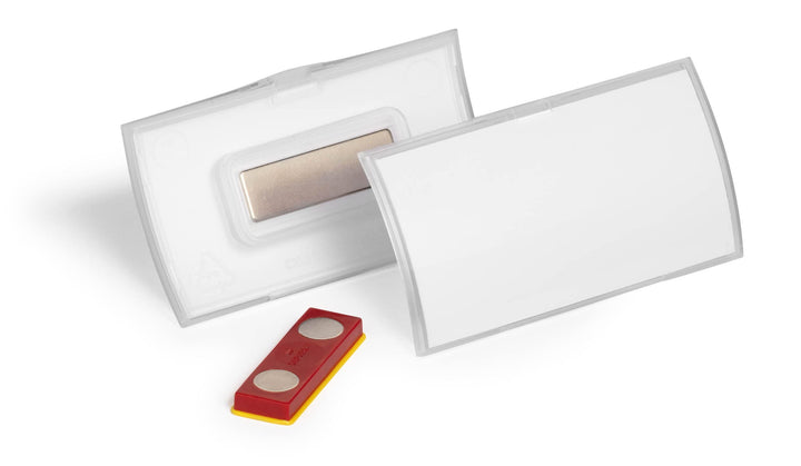 Durable Namensschild CLICK FOLD 40x75 mm mit Magnet verdrehsicher PP, Packung à 10 Stück, transparen