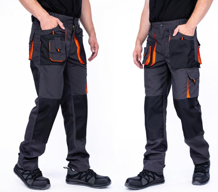 MAZALAT work wear Arbeitshose für Herren, mit Kniepolstertaschen, Arbeitshose, mehrere Taschen, gros