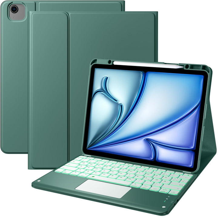 Vobafe Hülle mit Tastatur für iPad Air 13 Zoll M4 M3 M2 (2026/2025/2024), iPad Pro 12.9 (3. 4. 5. 6.