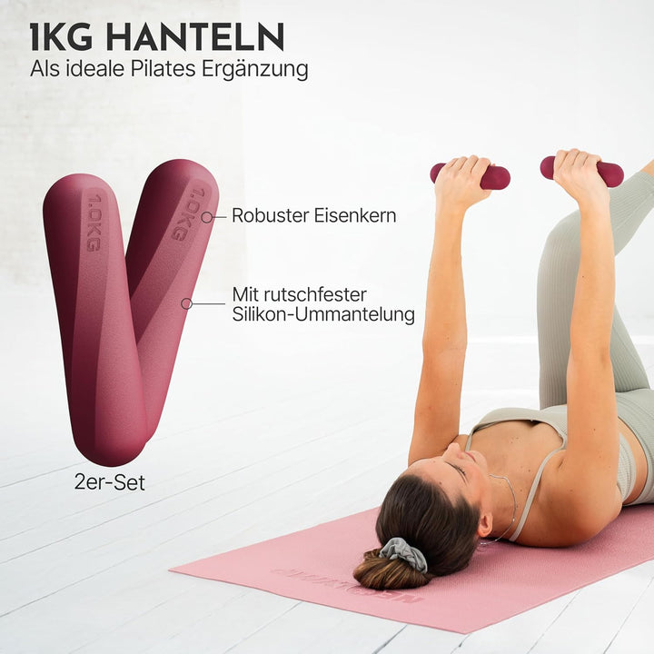NEOLYMP Pilates Set für Zuhause – Pilates Ball, Pilates Ring & Gewichte – Komplettes Pilates Zubehör