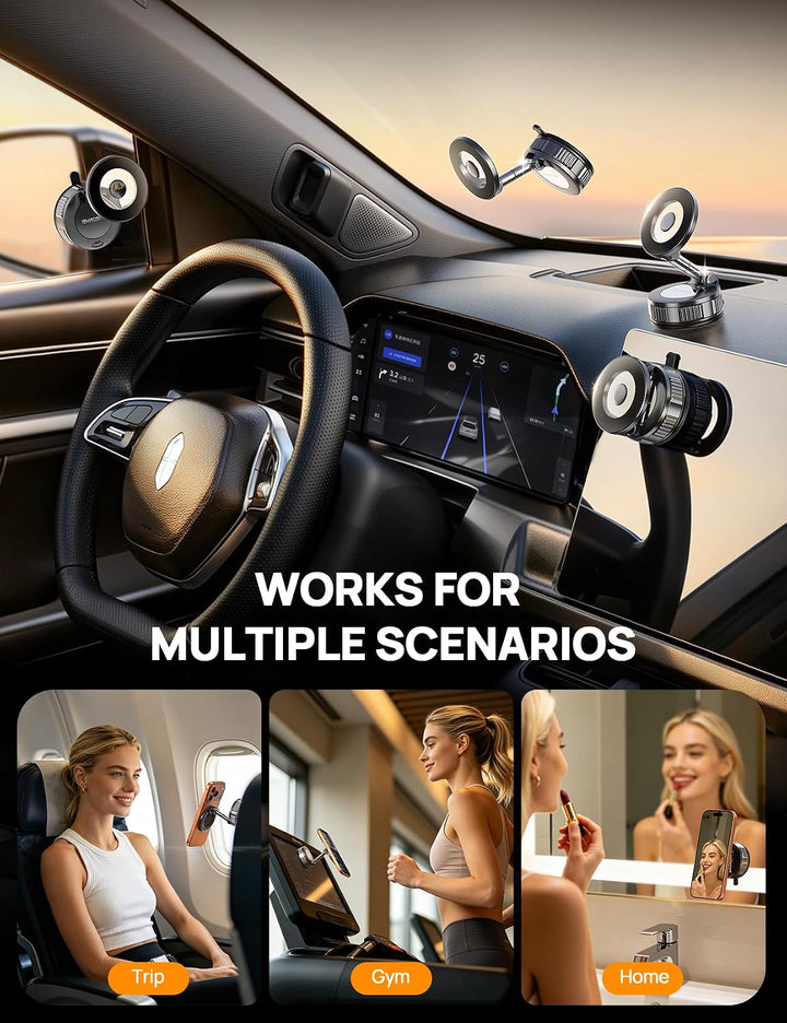 Magnetischer HandyhalterungAuto für Magsafe Autohalterung, [20x N55 Magnete &amp; Verbesserte 98 kPa Sau
