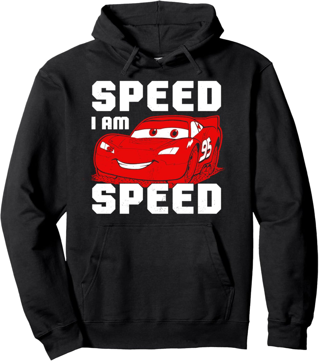 Disney Pixar Cars Lightning McQueen Speed I Am Speed Pullover Hoodie