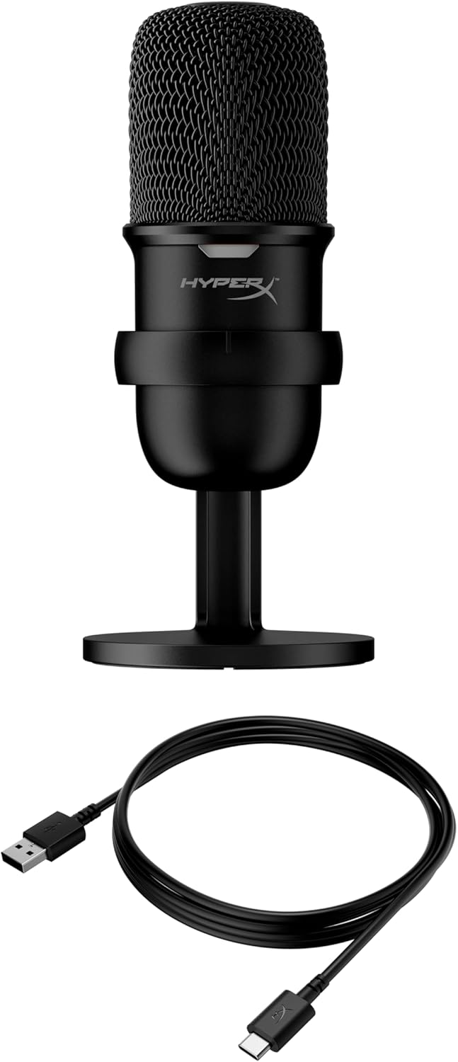 HyperX SoloCast – USB-Kondensator-Gaming-Mikrofon, für PC, PS4 und Mac, Tap-to-Mute Sensor, Kardioid