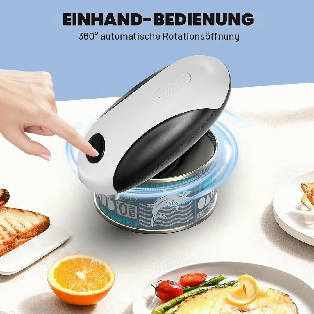 Elektrischer Dosenöffner USB-wiederaufladbarer Dosenöffner - Batteriebetrieben, Automatischer Ein-Ta