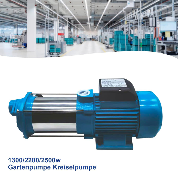 Gartenpumpe Kreiselpumpe, 2500W Elektrische Centrifugal Pumpen Garden Pumpe 4000 L/h Robuste, max. D