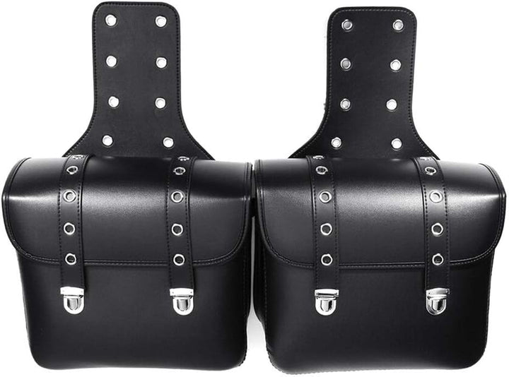 1 Paar Motorrad Seite Satteltaschen PU Leder Wasserdicht Rücksitz Satteltasche Reise Werkzeug Schwan