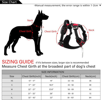 Hundegeschirr Anti Zug Geschirr Hund No Pull Verstellbar Atmungsaktiv Reflexstreifen Brustgeschirr H