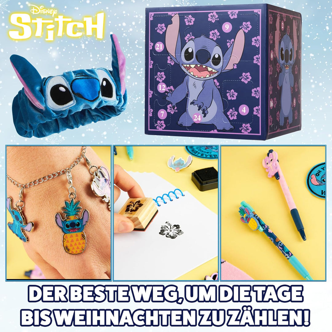 Disney Stitch Adventskalender 2023 Schreibwaren Lilo und Stitch Kinder: 24 Überraschungen mit Schrei