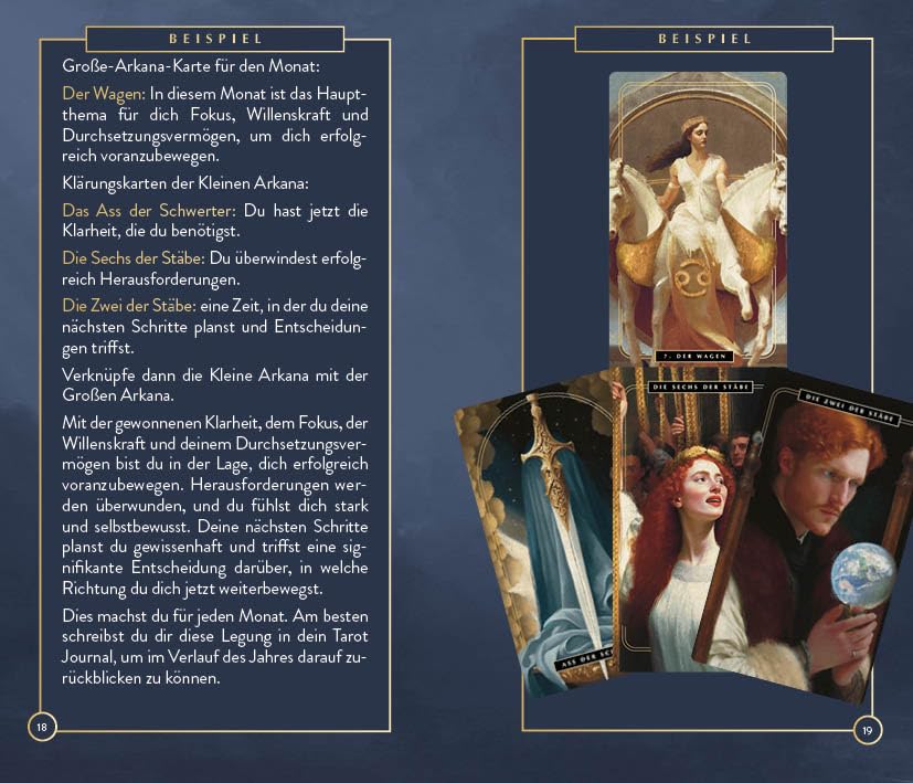 Tarot-Kartenset: Magic Soul Tarot: 78 kunstvoll illustrierte Karten mit Goldrand und Begleitbuch – m