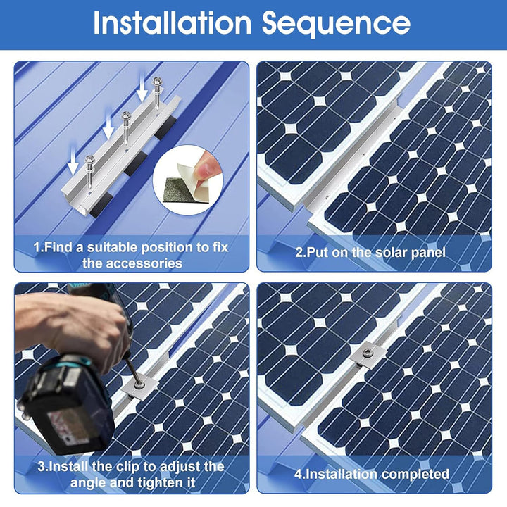 Solarmodul Halterung,Alu Befestigungssystem Trapezblech PV Befestigungsschiene, Solarpanel Halter fl