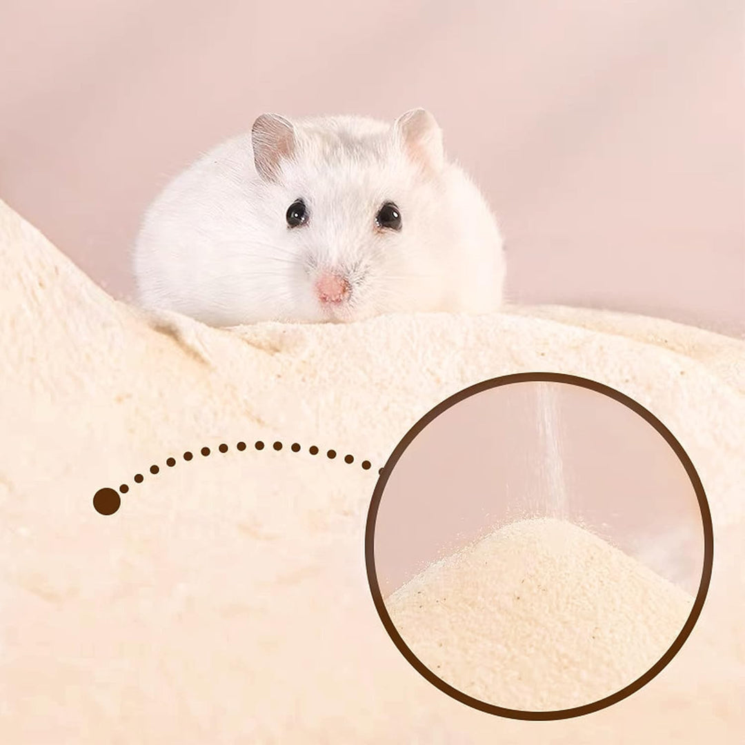 DR.DUDU Hamster-Badesand, 3 kg, staubfreier Wüstensand oder Töpfchentoilettenstreu, Sand für Hamster