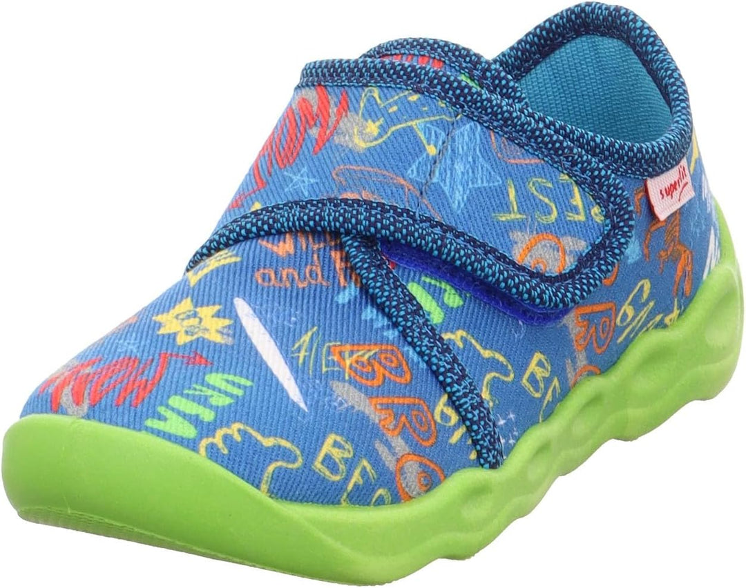 Superfit Jungen Bubble 1-006273 Hausschuhe 25 EU Weit Blau 8000, 25 EU Weit Blau 8000