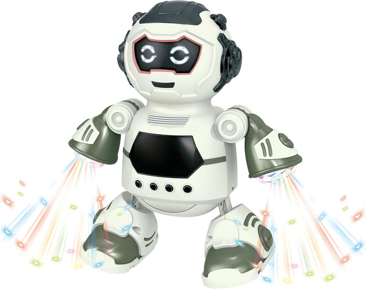 Spielzeugroboter mit Lichtern und Klängen, Tanz spielt und leuchtet Roboter, gehen mit Lichtern und