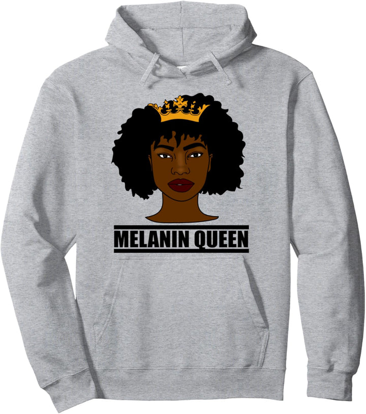 Melanin Queen Black Pride Afro Pullover Hoodie