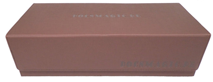 docsmagic.de Premium 2-Row Trading Card Storage Box Brown + Trays & Divider - MTG PKM YGO - Aufbewah