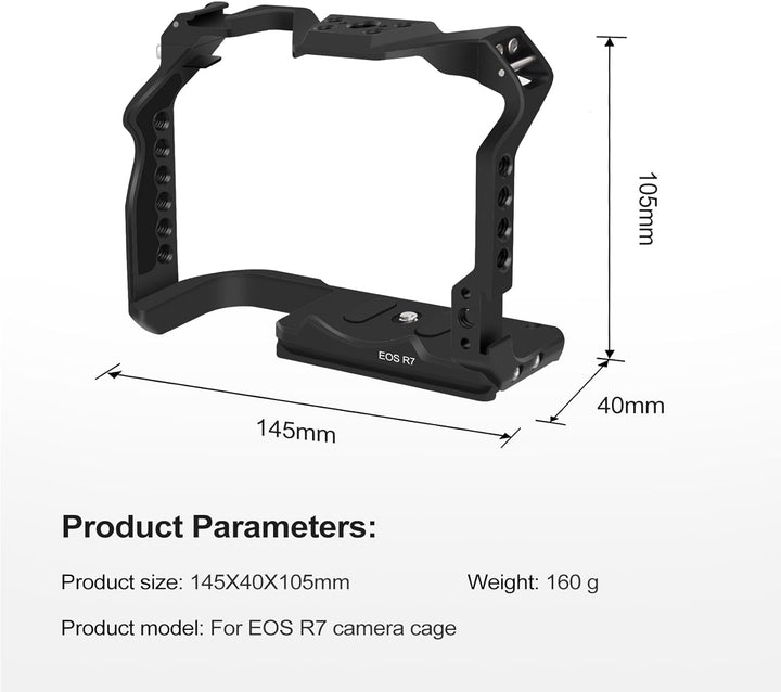 EOS R7 Kamerakäfig, EOS R7 Käfig für Canon EOS R7 Kameratasche Camera Rig Cold Shoe