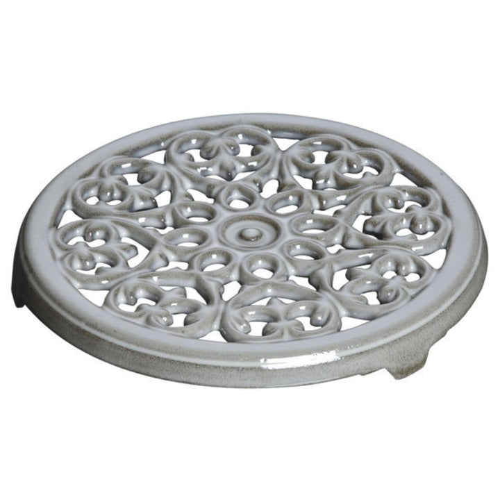 STAUB Topfuntersetzer Lilie 23 cm, Gusseisen, Graphitgrau, 18.5 x 18.5 x 2.9 cm 18.5 x 18.5 x 2.9 cm