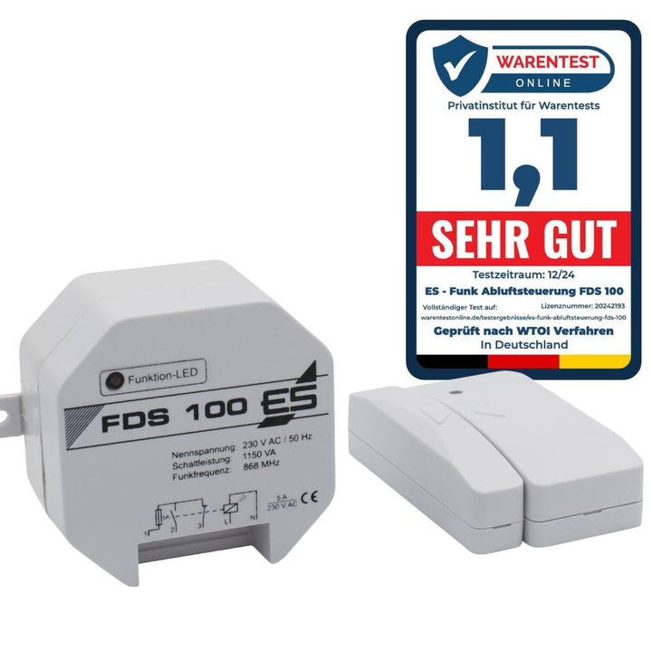 Schabus FDS 100 Funk-Dunstabzugssteuerung, 700 W, 230 V, weiss, mit Dibt-Ü-Zulassung und TÜV