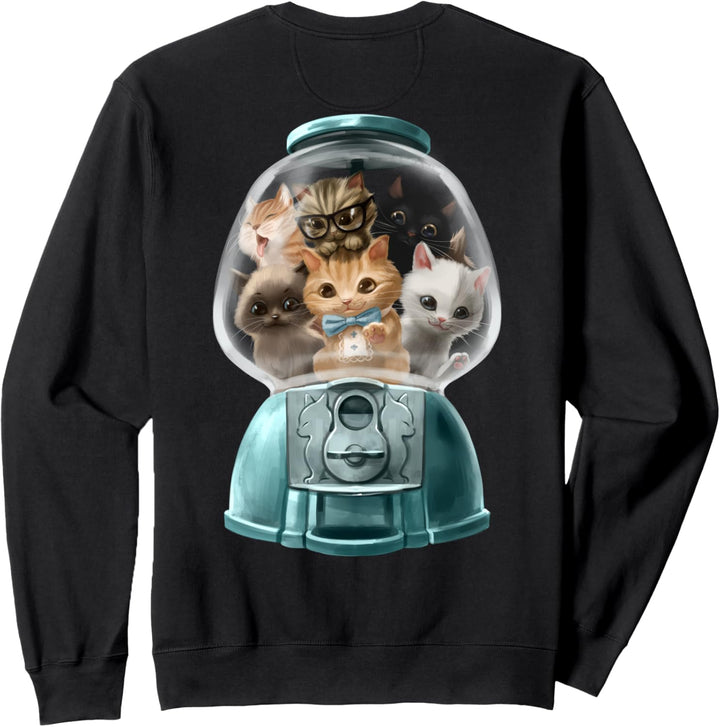 Nette Katze in der Kaugummimaschine Sweatshirt