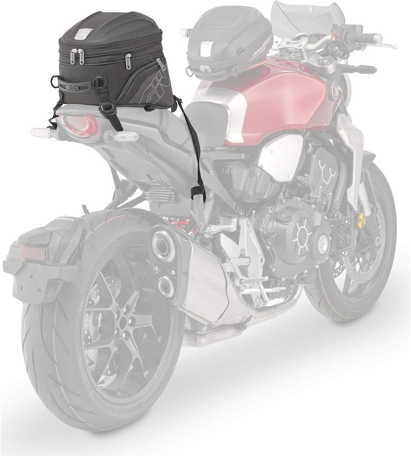 Erweiterbare Hecktasche für sportliche Motorräder 22 Liter Volumen