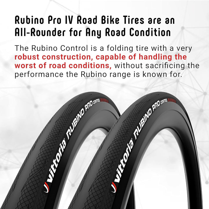 Vittoria Rubino Pro Control Faltreifen 700 x 25c Schwarz, 700 x 25c Schwarz