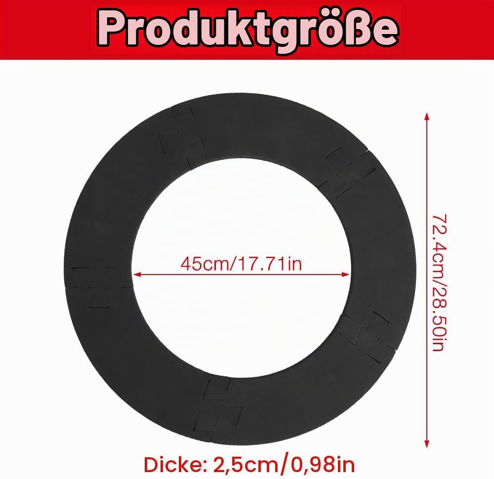 Dart Catchring Surround, 5pcs Dart Surround Auffangring, 45cm Dartscheibe Schutzring, Dartscheibe Wa