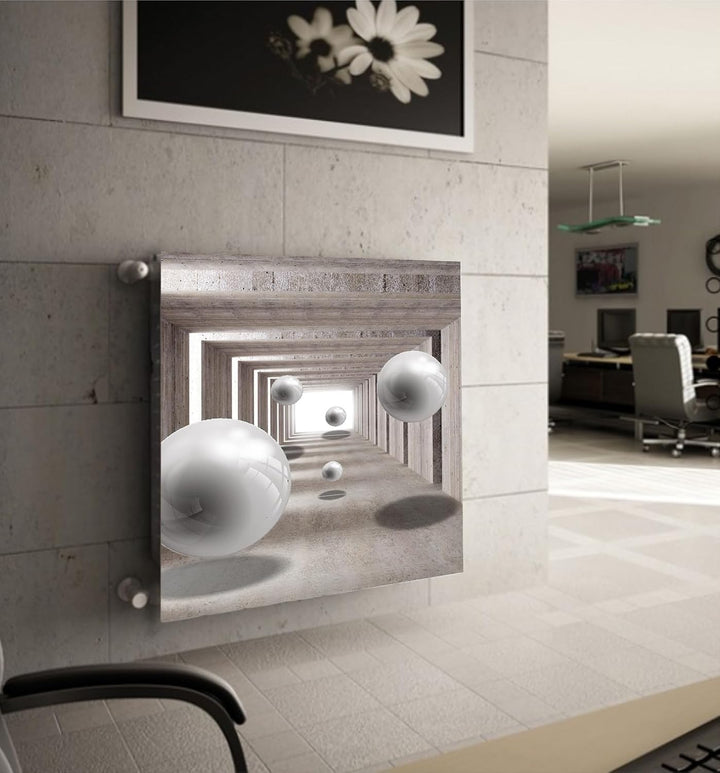 Magnetische Heizkörperverkleidung - 160x60 cm - Magnet Heizkörperabdeckung - Motiv 3D-Kugeln - Wasse