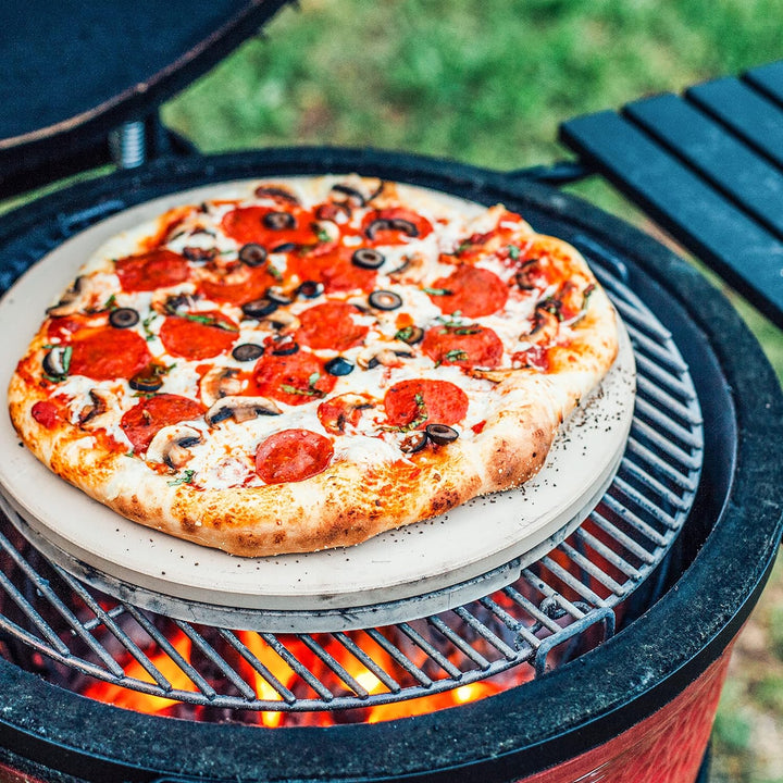 Kamado Joe Big Joe Pizza Stein Grill Zubehör, 20 "Durchmesser, Weiss Pizzastein Big Joe, Pizzastein