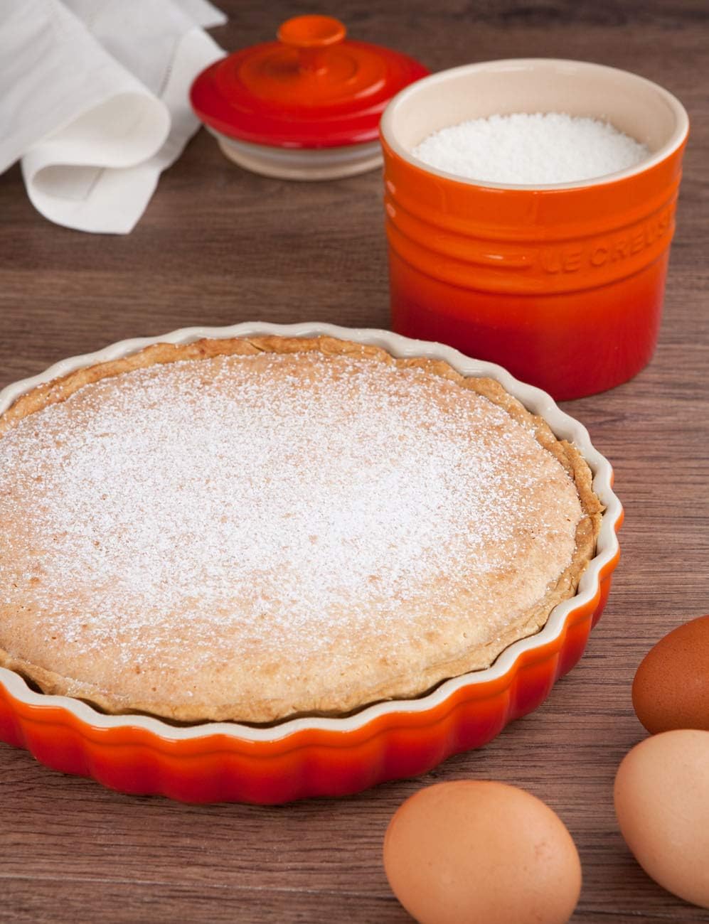 Le Creuset Tarte-Form, Ø 28 cm, Steinzeug, Ofenrot 28 cm Ofenrot, 28 cm Ofenrot