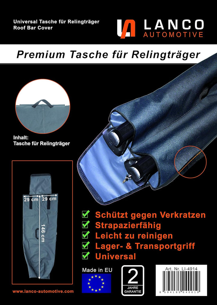LANCO Automotive Premium Tasche für Relingträger | LI-4914 |Schützt vor Kratzer und Staub | mit Trag