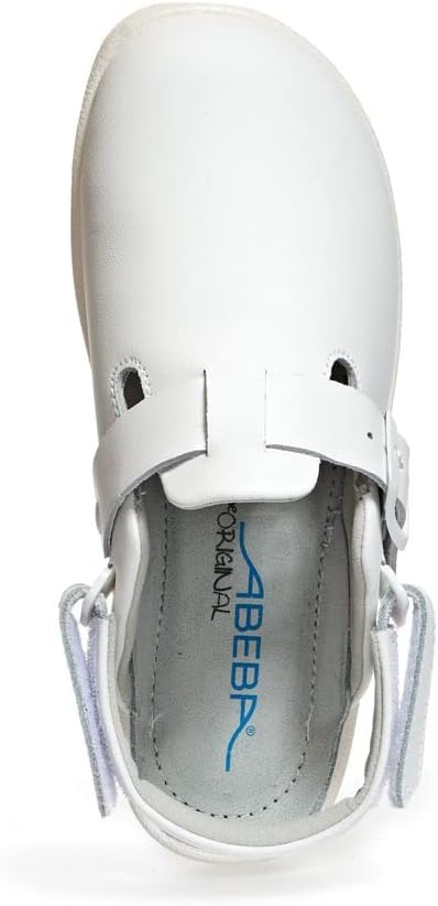 Abeba Clog 7208 - the original, Glattleder, weiss, zertifiziert, 35 35 EU, 35 EU