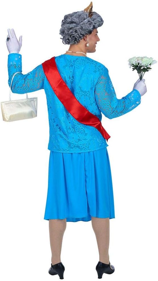 shoperama Lustiges GB Queen Kostüm für Herren englische Königin Elizabeth Lizzy Drag Queen JGA Jungg