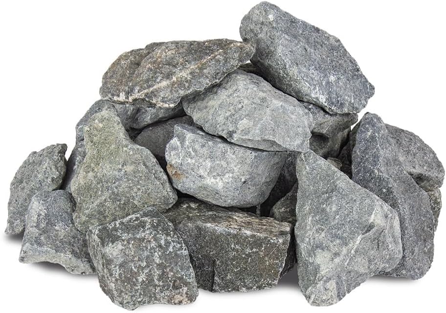 Diabas Saunasteine, 20 kg, 50-80 mm, vorgewaschene Aufgusssteine für Saunaofen, handverlesen, schads