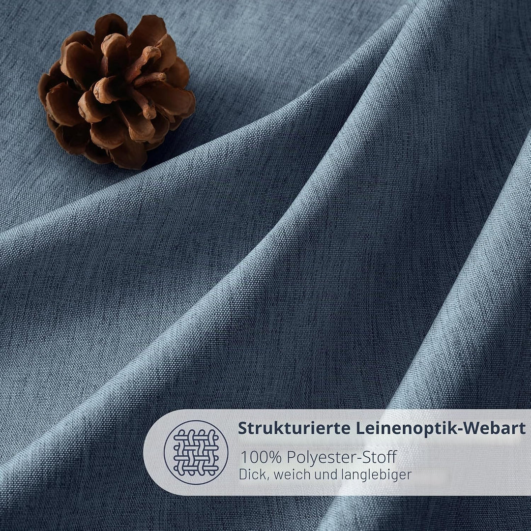 VANZAVANZU Duschvorhang Schmaler Leinen 92 x 182 cm mit Metall Duschvorhangringe Schwerer Stoff Text