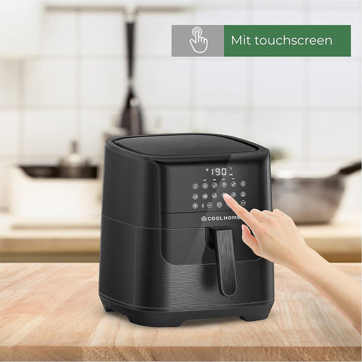 AF23 Airfryer XXL Deluxe - 6,5 Liter - Heissluftfritteuse mit Keramikbeschichtung - schwarz