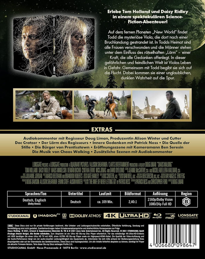 Chaos Walking - Limited Steelbook Edition (4K Ultra-HD) [Blu-ray], 4K