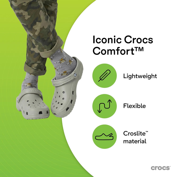 Crocs Unisex Classic Clog 34 EU Elephant, 34 EU Elephant
