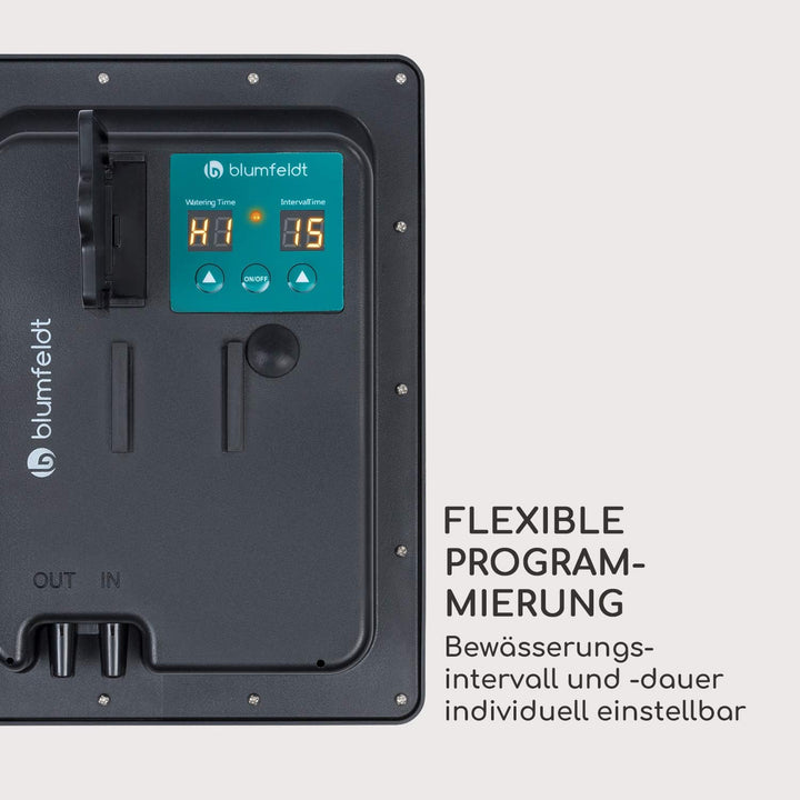 blumfeldt Greenkeeper Solar Bewässerungssystem, inkl. Solarpanel, Batterie: 1.500 mAh, umweltfreundl