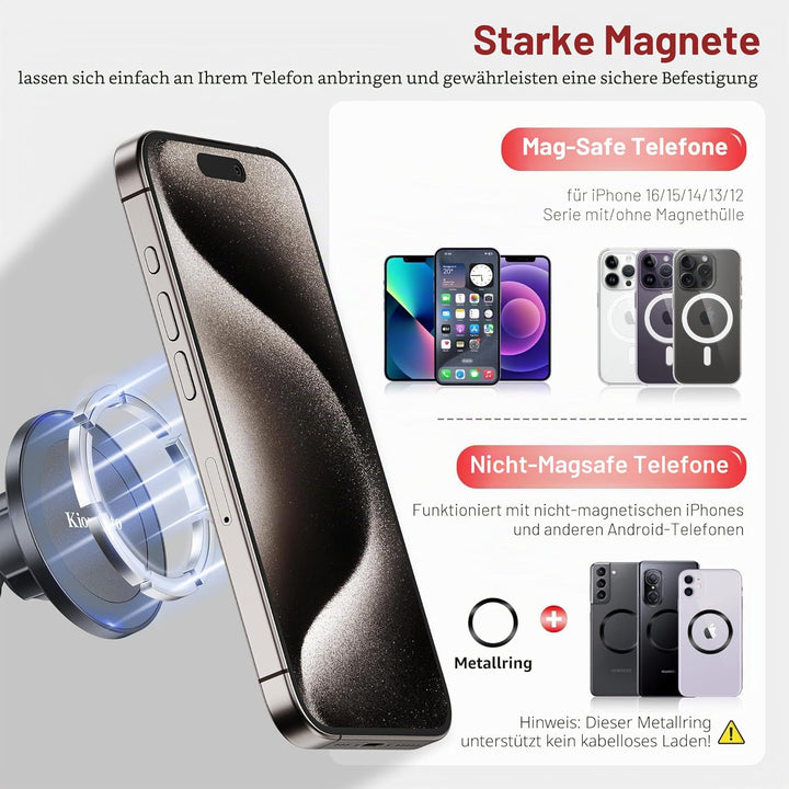 Mikrofonständer Telefonhalterung, Magnetische Telefonhalterung mit abnehmbarem Schwanenhals und Verr