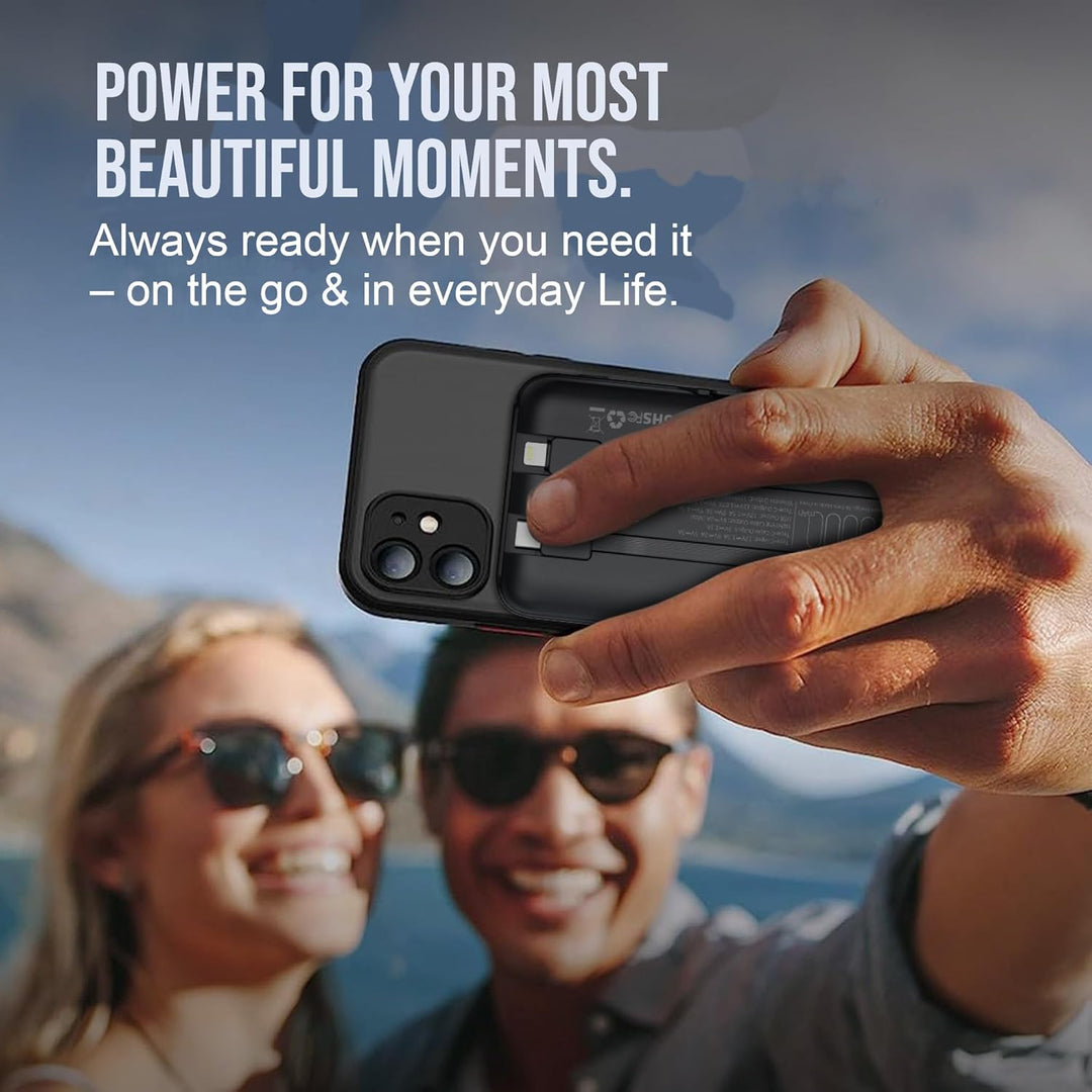 Powerbank 10.000 mAh USB-C Schwarz – Magnetische Wireless Powerbank (20 W), 2,5 W Watch Charger, 22,