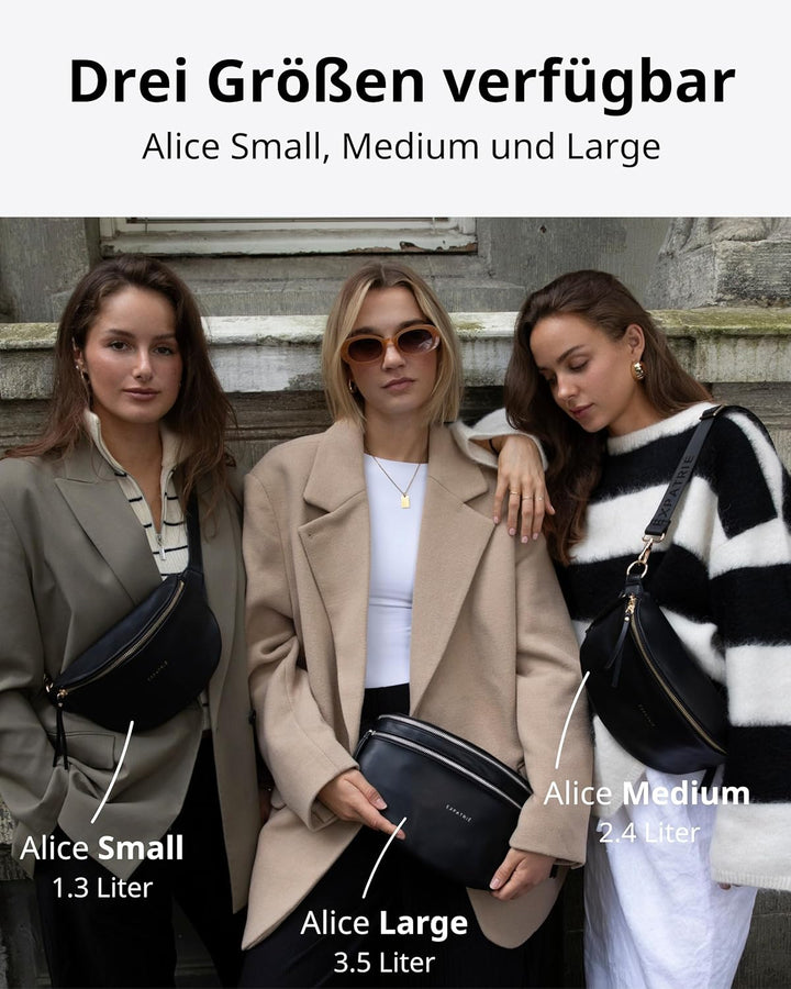 Expatrié Bauchtasche Damen Beige - Alice Small - Gürteltasche für Festival, Reisen &amp; Alltag aus Vega
