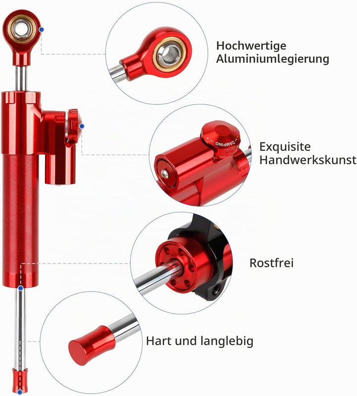 ulip Lenkungsdämpfer Set für Speedual Zero 10 x 10 Zoll Dämpfungslineal Stabilisator Zubehör Elektro