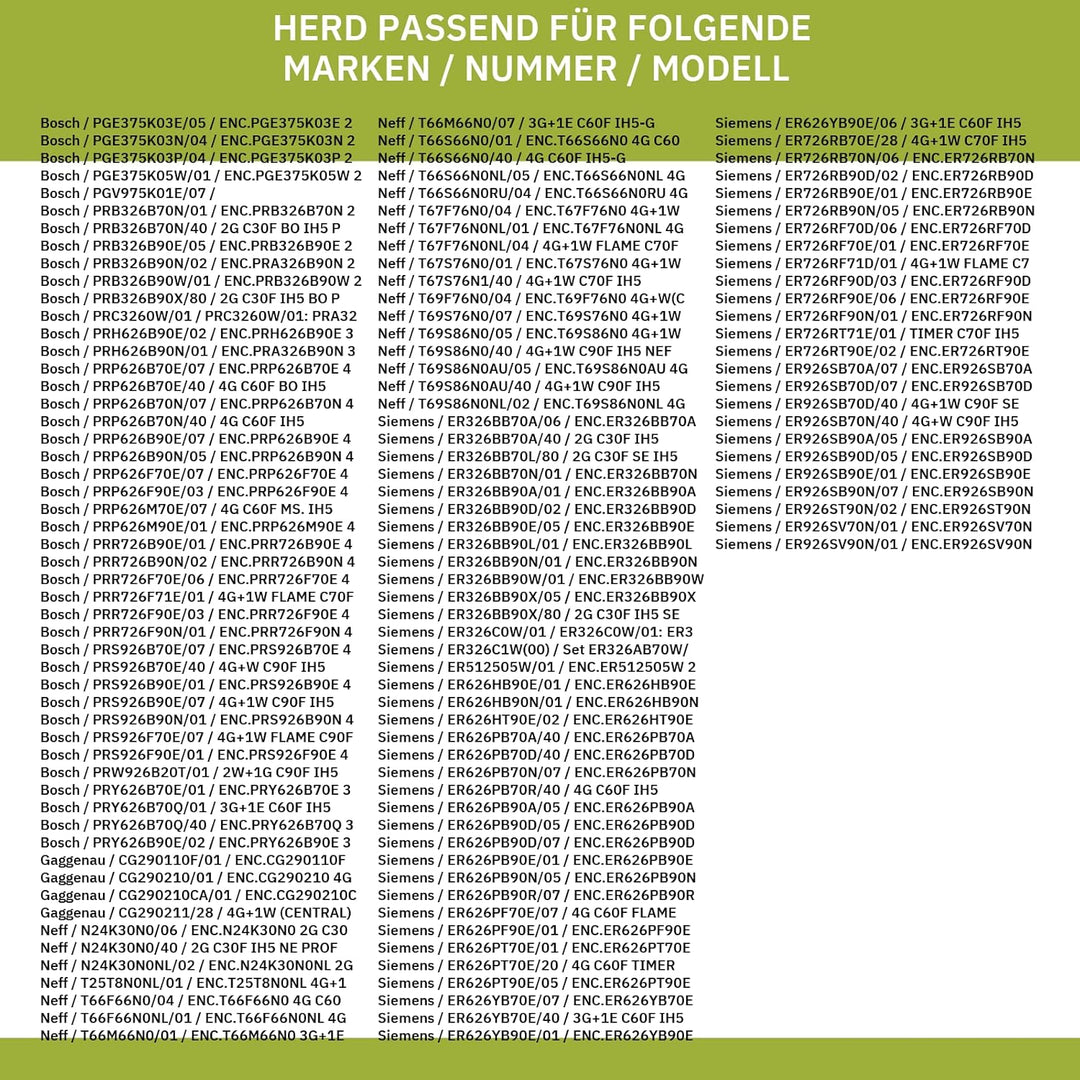 Zündkopf kompatibel mit SIEMENS 00613118 für EinbauGaskochfeld Gaskochstelle