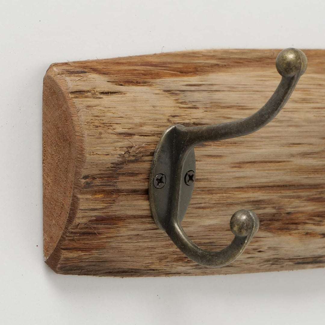 Boltze Garderobe Brando (Dekorationsobjekt aus Eichen Holz, 10 x 55 x 10 cm Wandgarderobe) 2005234