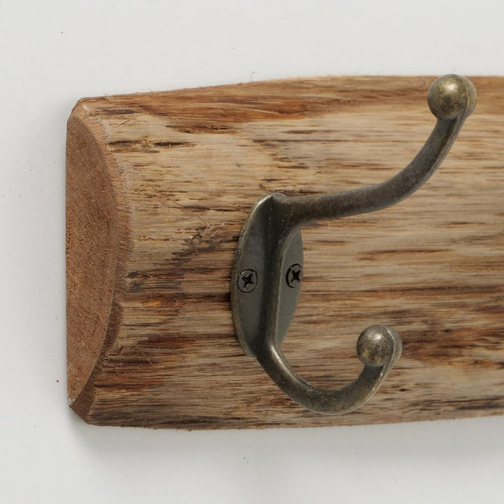 Boltze Garderobe Brando (Dekorationsobjekt aus Eichen Holz, 10 x 55 x 10 cm Wandgarderobe) 2005234