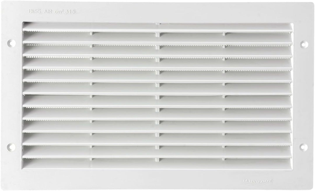Die Belüftung par3823b Lüftungsgitter Kunststoff rechteckig 380 x 230 mm Einbauleuchte, weiss 370x13