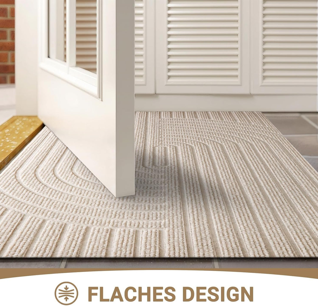 Fussmatte 60x90cm, rutschfeste Maschinenwaschbare Schmutzfangmatte, Teppich Wohnzimmer Innen und Aus